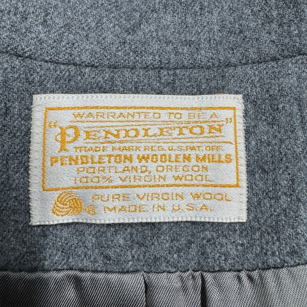 (FLAWS) Vintage Pendleton 100% Virgin Wool 2-Piece Skirt Blazer Suit Set Size XS - Picture 4 of 16